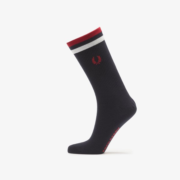 Ponožky Fred Perry Tipped Sports Sock Navy/ Snow White/ Burnt Red 39-42