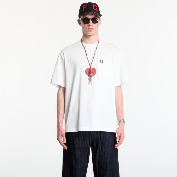 Tričko Fred Perry Pocket Detail T-Shirt White L