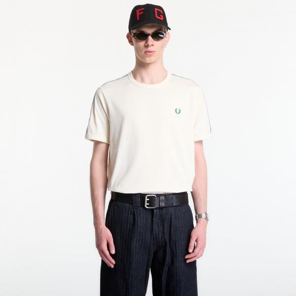Tričko Fred Perry Contrast Tape Ringer T-Shirt Ecru XL