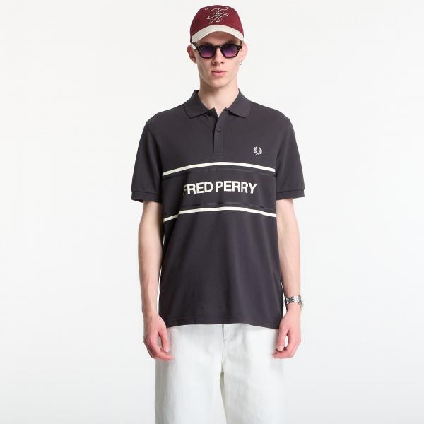 Tričko Fred Perry Fred Perry Graphic Polo Shirt Anchor Grey M
