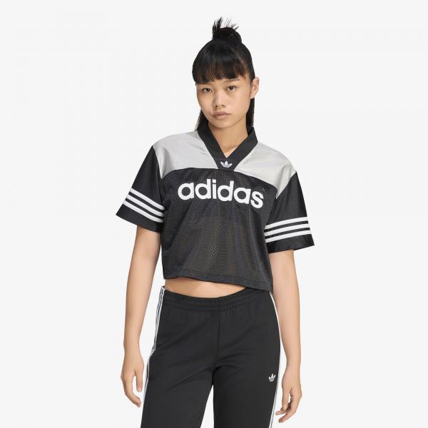 Dres adidas Crop Jersey Black/ Grey Two/ White M