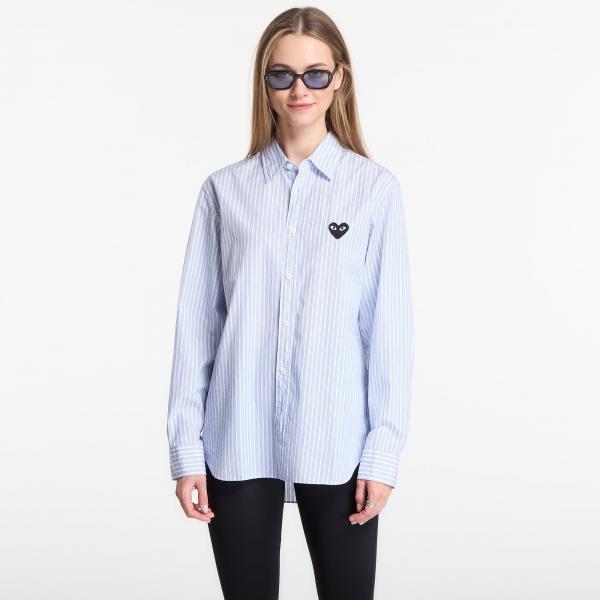 Košile Comme des Garçons PLAY Shirt Black Emblem Woven UNISEX Blue XL