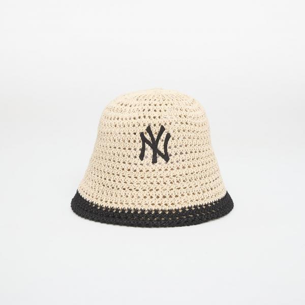 Klobouk New Era Knitted Bucket New York Yankees Stone/ Black M/L