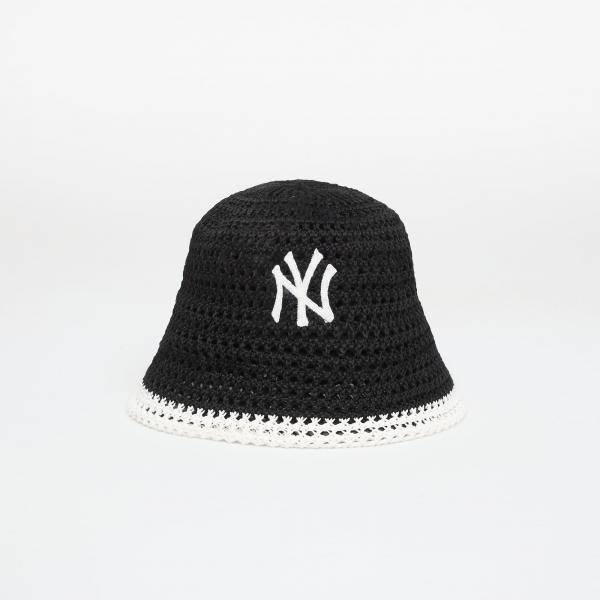 Klobouk New Era MLB Knitted Bucket New York Yankees Black/ Optic White S/M