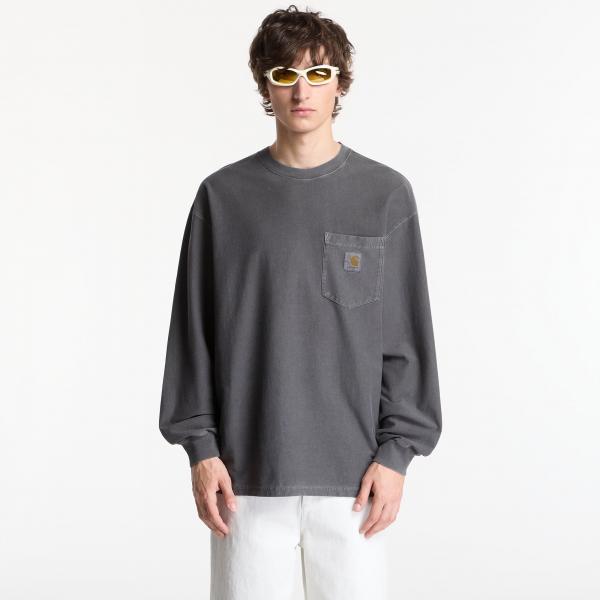 Tričko Carhartt WIP L/S Loose Pocket T-Shirt UNISEX Black Garment Dyed M