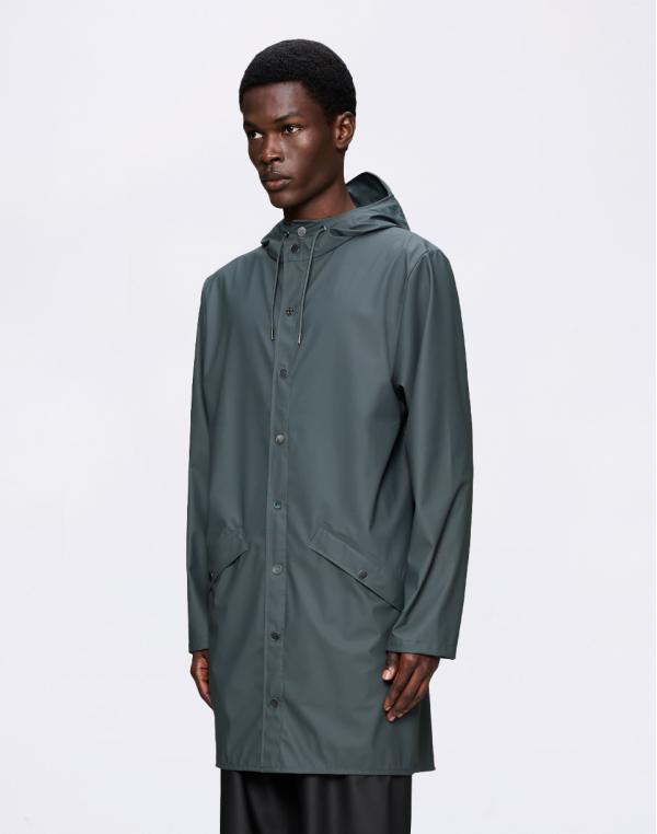 Rains Long Jacket 153 Dark Grey M