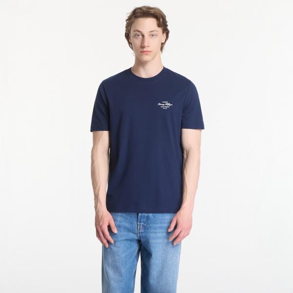 Tričko Tommy Hilfiger Nautical Back Photo Regular Tee Carbon Navy XL