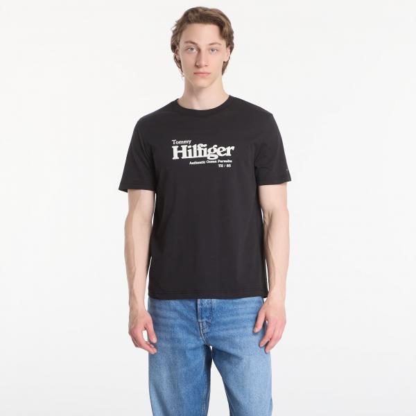 Tričko Tommy Hilfiger Nautical Chest Graphic Reg Tee Black S