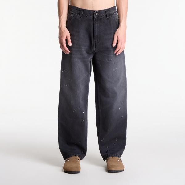 Džíny Carhartt WIP OG Single Knee Pant Black Destroy Wash, Splatter XL