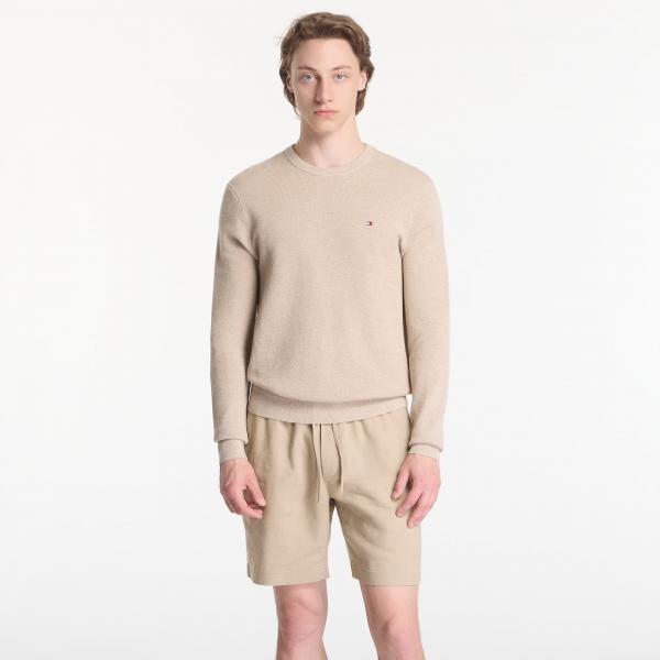 Svetr Tommy Hilfiger Essential Structure Crew Neck Batique khaki Heather L
