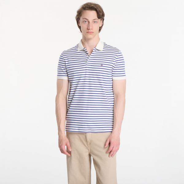 Tričko Tommy Hilfiger Liquid Cotton Reg Seasonal Polo Tee Ivory Petal / Pigment Blue XL