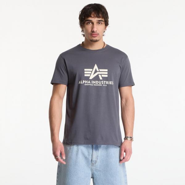 Tričko Alpha Industries Basic T-Shirt Grey Black L