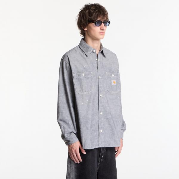 Košile Carhartt WIP L/S Painter Shirt UNISEX Black Worn Used, Splatter XXL