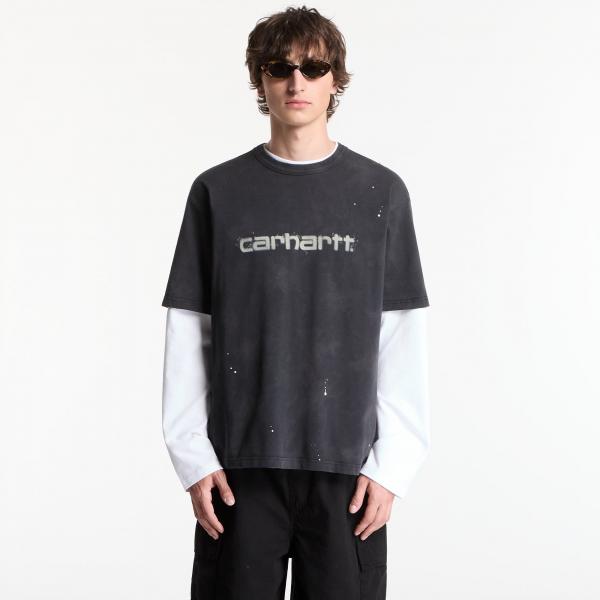 Tričko Carhartt WIP S/S Painter T-Shirt UNISEX Black Destroy Wash, Splatter L