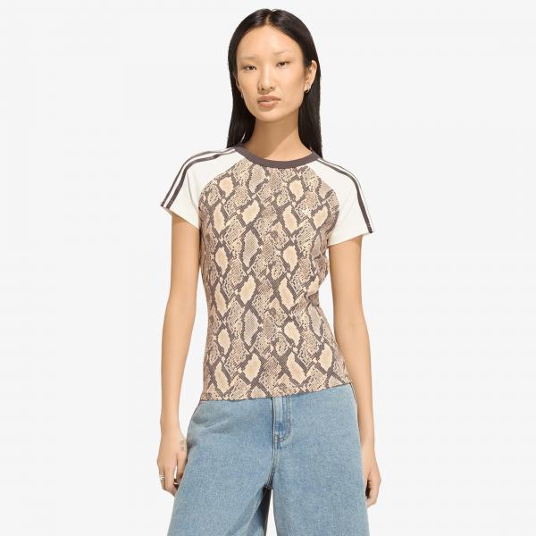 Tričko adidas Snake Print Cali Tee Linen/ Magic Beige S