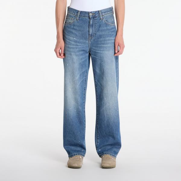 Džíny Carhartt WIP W' Arin Pant Blue Destroy Wash, Splatter 28