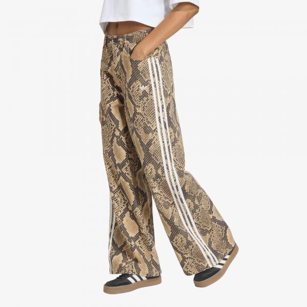 Kalhoty adidas Snake Print Denim Loose Pants Linen/ Magic Beige 26/30