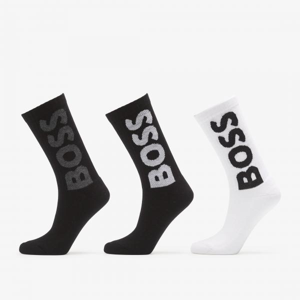Ponožky Hugo Boss 3-Pack Qs Rib Logo Cc Multicolor 43-46