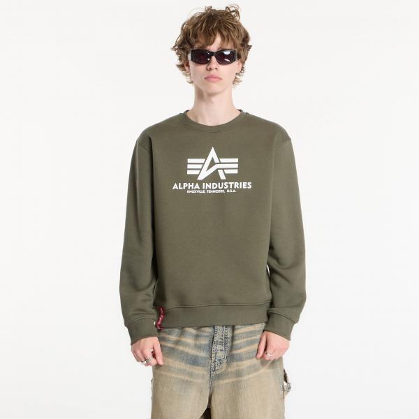 Mikina Alpha Industries Basic Hoody Small Logo II Dark Olive XXL