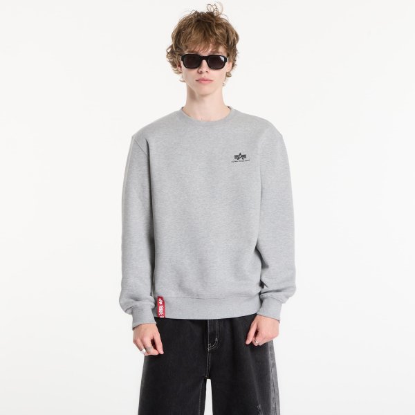 Mikina Alpha Industries Basic Small Logo Sweatshirt Grey Heather L