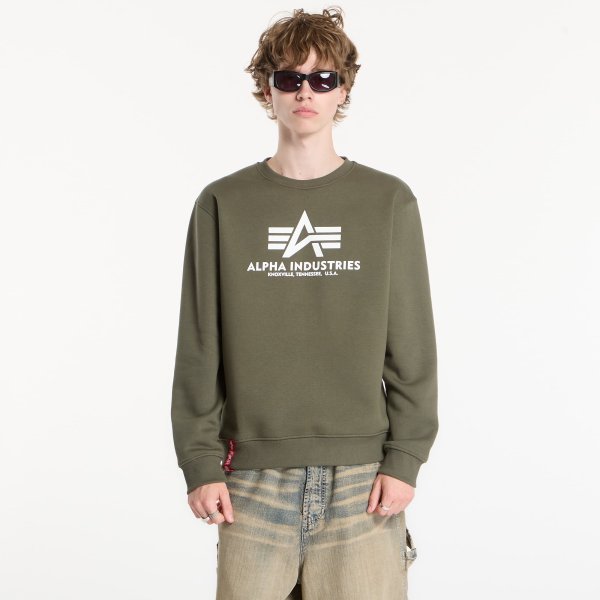 Mikina Alpha Industries Basic Hoody Small Logo II Dark Olive XL