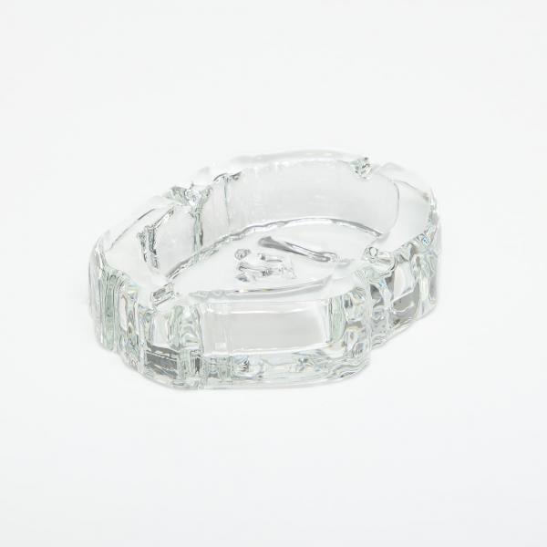 A BATHING APE Ape Head Glass Ashtray Clear Universal