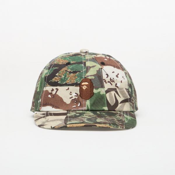 Kšiltovka A BATHING APE Camo Patchwork Panel Cap Green Universal