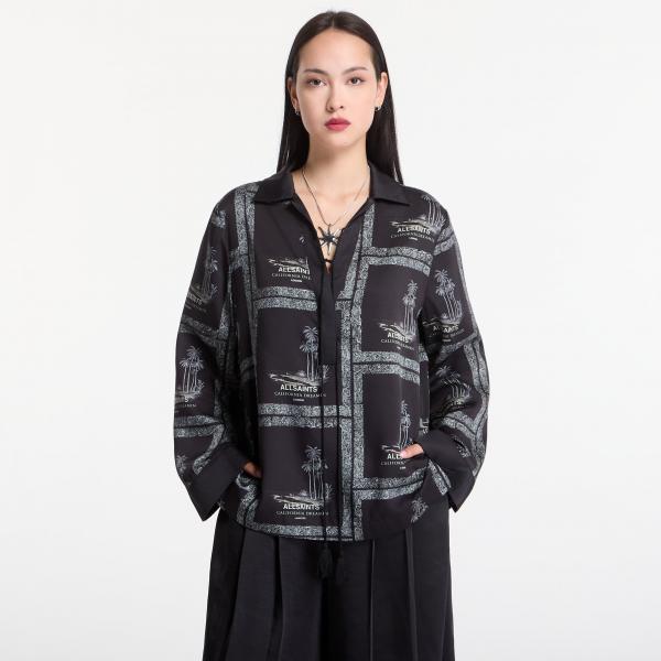 Košile AllSaints Lettie Shirt Waimea Black 6