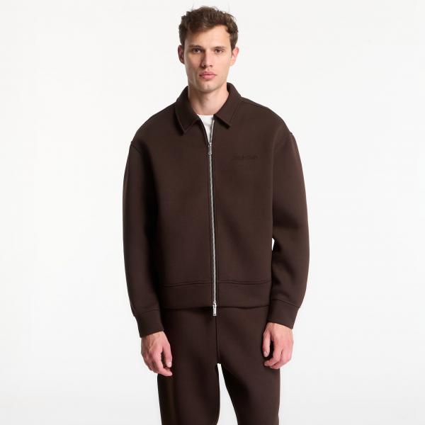 Bunda Calvin Klein Ls Cooling Spacer Fz Shirt Jacket Dark Coffee L