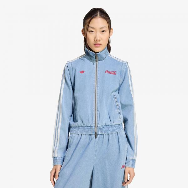 Bunda adidas x Coca Cola Firebird Reg Denim Track Top Light Denim S