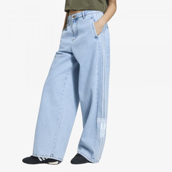 Kalhoty adidas Adibreak Mid-Rise Wide-Leg Denim Pants Light Denim 29/30