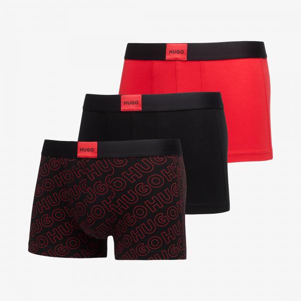 Boxerky Hugo Boss Trunk Trp Galaxy Des Black/ Red XXL