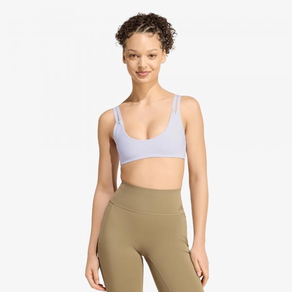 Podprsenka adidas Optimé Workout Reversible Twist Light Support Bra Frozen Purple M