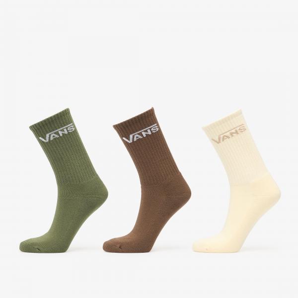 Ponožky Vans Rox Classic Crew Socks Green/ White/Brown XL