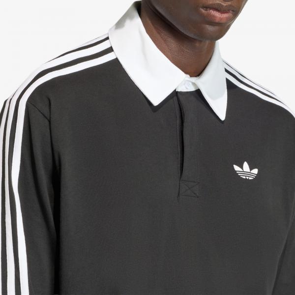 Tričko adidas x Oasis 3-Stripes Rugby Longsleeve Polo Black L