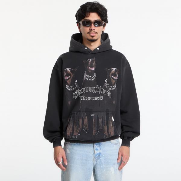 Mikina REPRESENT Thoroughbred Hoodie Vintage Black XXL