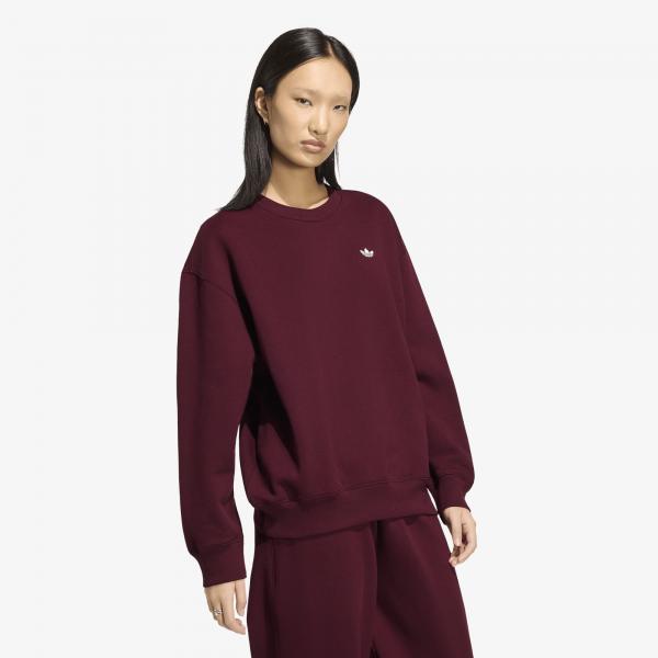 Mikina adidas Essentials Crew Long Fleece Os Sweatshirt Maroon S