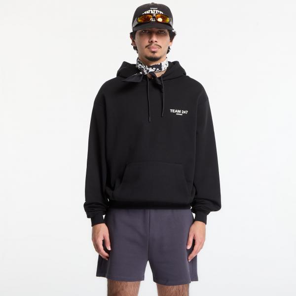 Mikina REPRESENT 247 Team Oversized Hood UNISEX Jet Black XXL