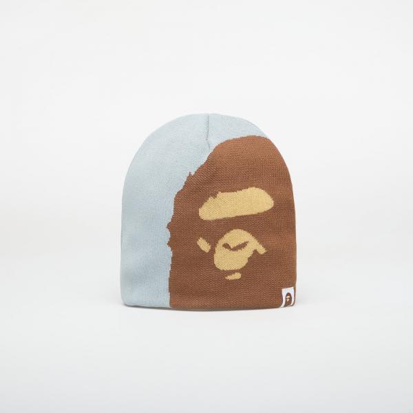 Čepice A BATHING APE Ape Head Knit Cap Gray Universal
