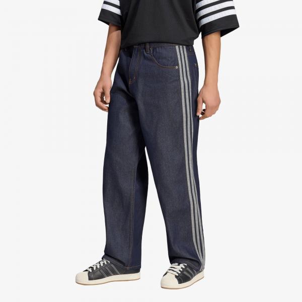 Džíny adidas Firebird Adicolor Denim Jeans Mid-rise Straight Leg Indigo Denim 34