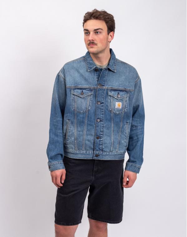 Carhartt WIP Helston Jacket Blue destroy wash M