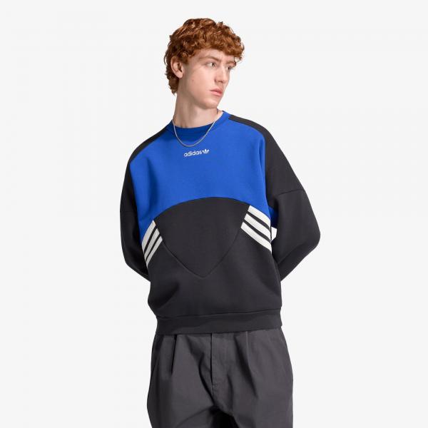 Mikina adidas Cutline Crewneck Sweatshirt Black/ Team Royal Blue S