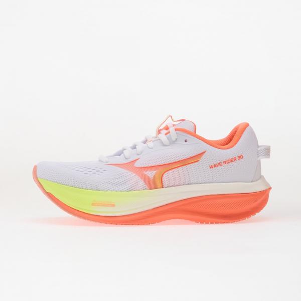 Tenisky Mizuno WAVE RIDER 30 White/ Flamingo Coral/ Lime Pulp EUR 38