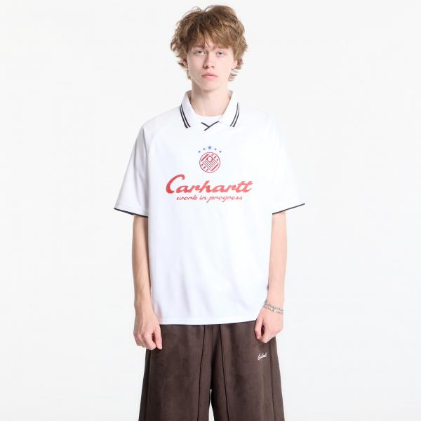 Tričko Carhartt WIP S/S Terrace Football T-Shirt UNISEX Heart Train Jacquard, White XS
