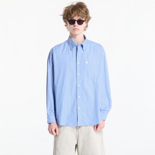 Košile Carhartt WIP L/S Keene Shirt UNISEX Keene Stripe, Curacao M