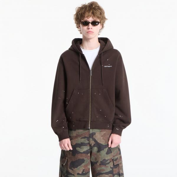 Mikina Carhartt WIP Hooded Painter Jacket UNISEX Tobacco Destroy Wash, Splatter S