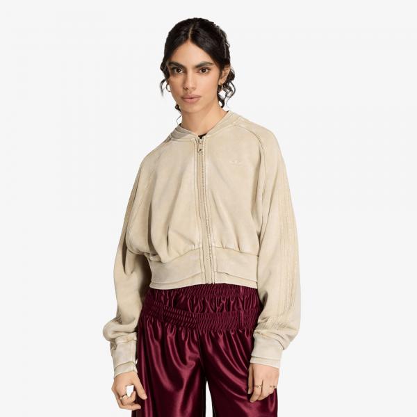 Mikina adidas Sst Double Layered Cropped Track Top Khaki Three XL
