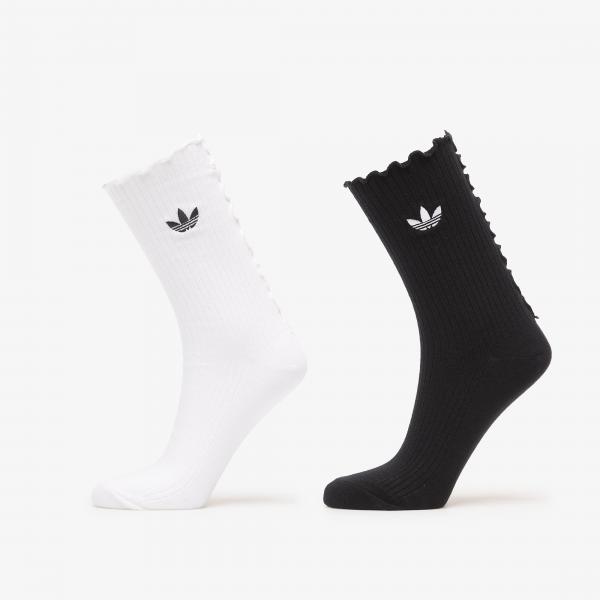 Ponožky adidas Ruffle Crew Socks 2 Pairs Black/ White M