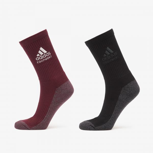 Ponožky adidas 2-Pack Crew Socks Black/ Maroon S