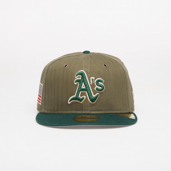 Kšiltovka New Era 59FIFTY MLB American Herringbone Oakland Athletics Official Team Color 7 1/8